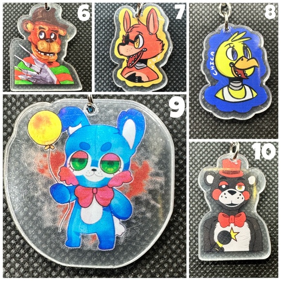 Five Nights At Freddy’s KBK Acrylic Keychains - Picture 3 of 10